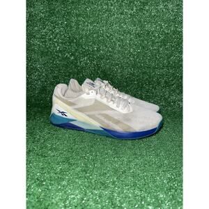 Reebok Mens Nano X1 White Navy Teal Running‎ Shoes Athletic Sneakers Size 12.5